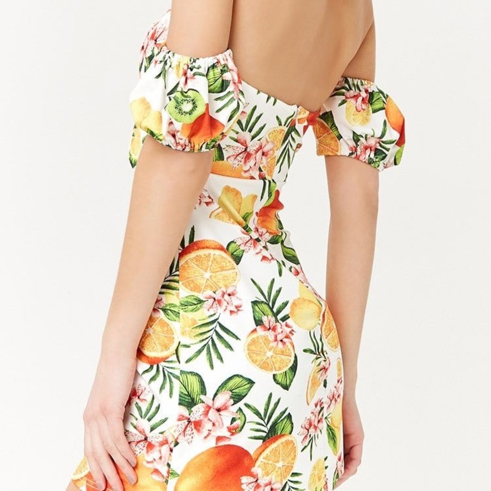 Forever 21 Citrus off the shoulder dress - Picture 7 of 7